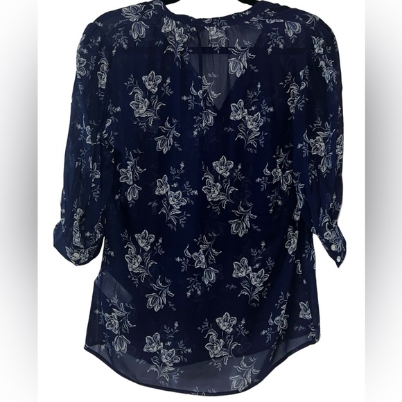 Polo Ralph Lauren Womens Viscose Floral-Print Tie-Neck Blouse Blue SZ. S/P NWT - Picture 8 of 8
